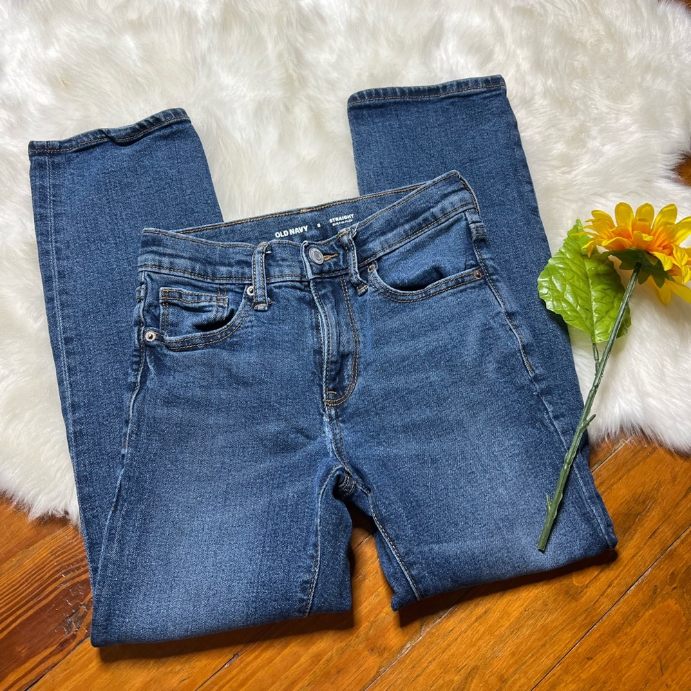 Old Navy straight denim jeans adjustable waist - Picture 1 of 5